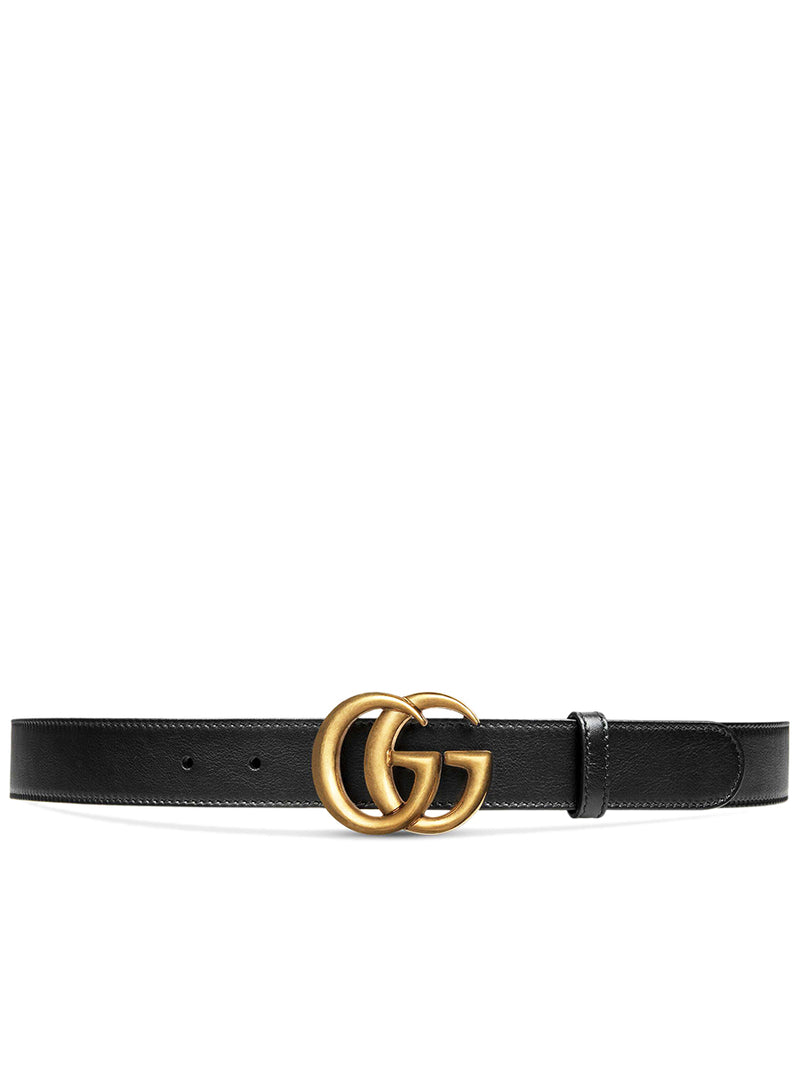 Gucci Leather Belt with Double G Buckle Cosette