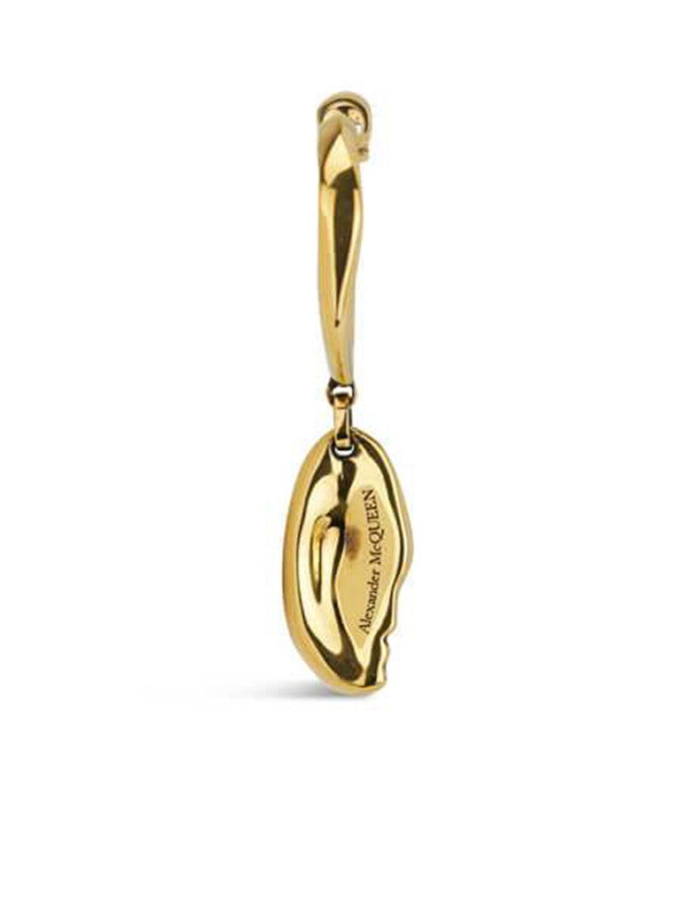 Alexander Mcqueen Single Molten Drop Hoop Earring in Antique Gold – COSETTE