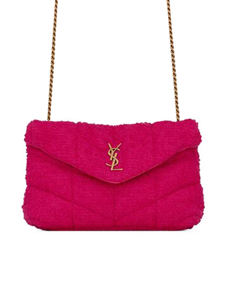 Saint laurent toy puffer boucle tweed shoulder bag Clearance